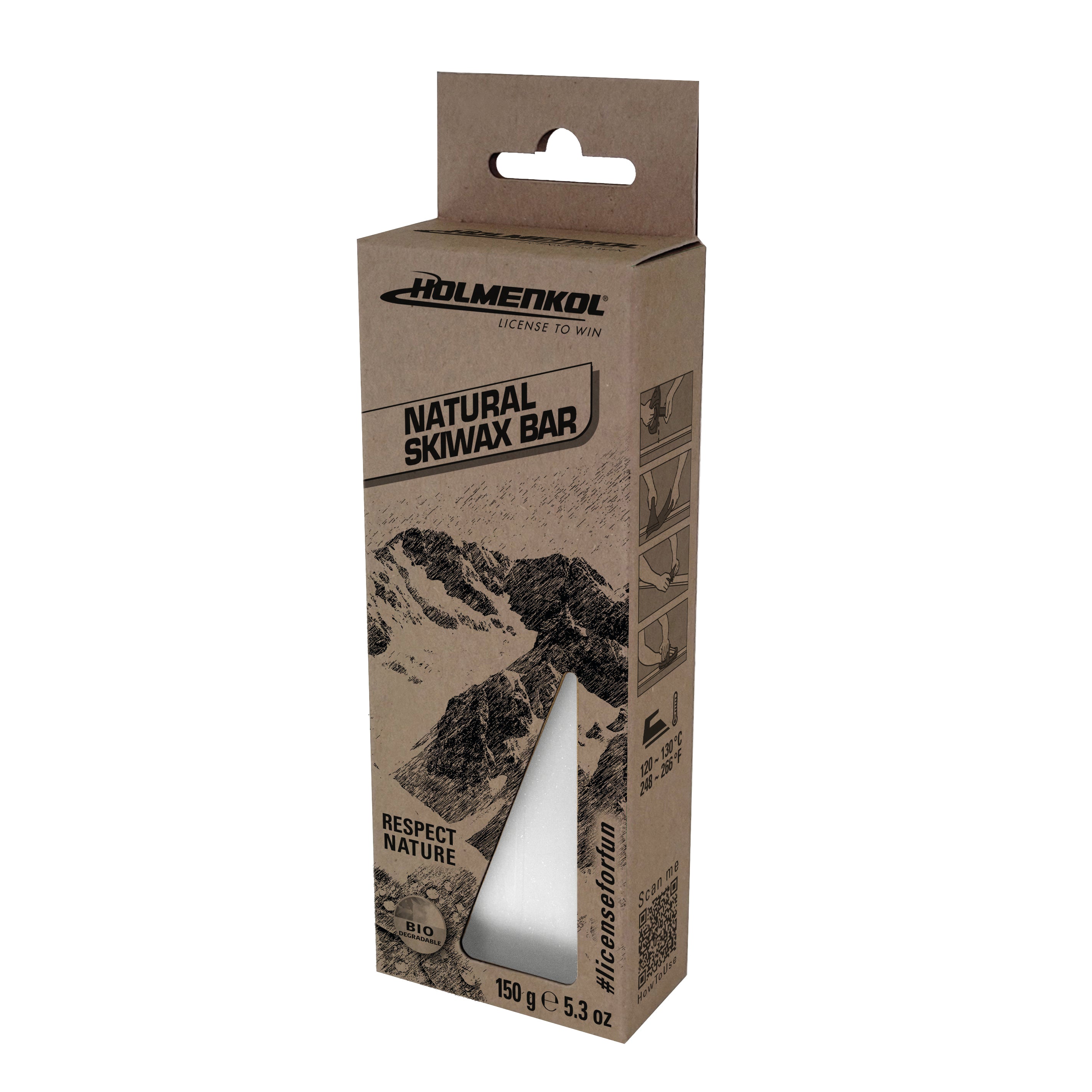 Natural Skiwax Bar 150g